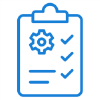Blue clipboard icon symbolizing IT operations planning